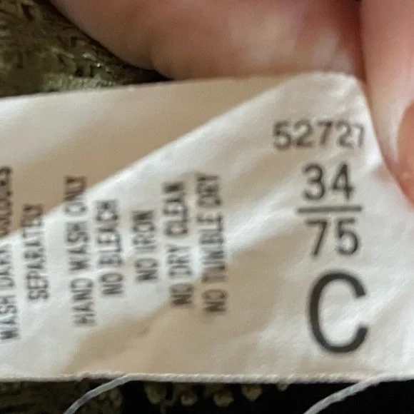 NWOT Vogue GRN Lightly Lined Underwire, 34C *P1074 - Picture 6 of 6